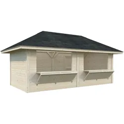 Palmako Kiosk Bianca 16,6 m2 Set 111 - 28 mm naturbelassen