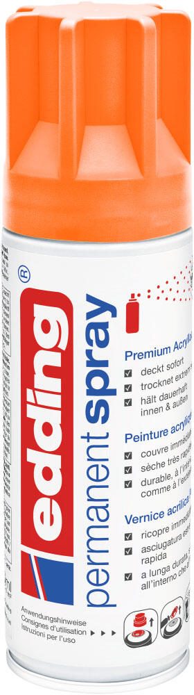 edding Acrylspray Permanent Spray Neonorange Matt 4-5200966