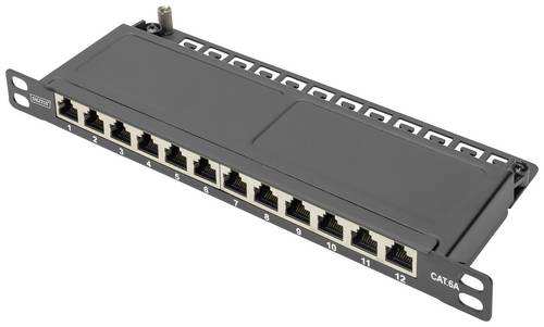 Digitus DN-91612S-SL-EA 12 Port Patch-Panel 254 mm (10") 0.5 HE Bestückt
