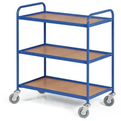 Tischwagen mit 3 Etagen 750 x 420 mm, blau