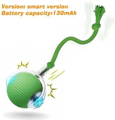 Inspired Finds Smart Roll Play Cat Ball Toy USB Rechargeable Automatic Interactive For Cats 2025 Smart Version green Tail Ball