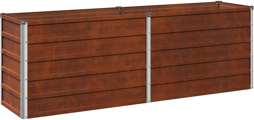 Rio Outdoor Raised Garden Bed Rusty 55cm H x 160cm W x 40cm D
