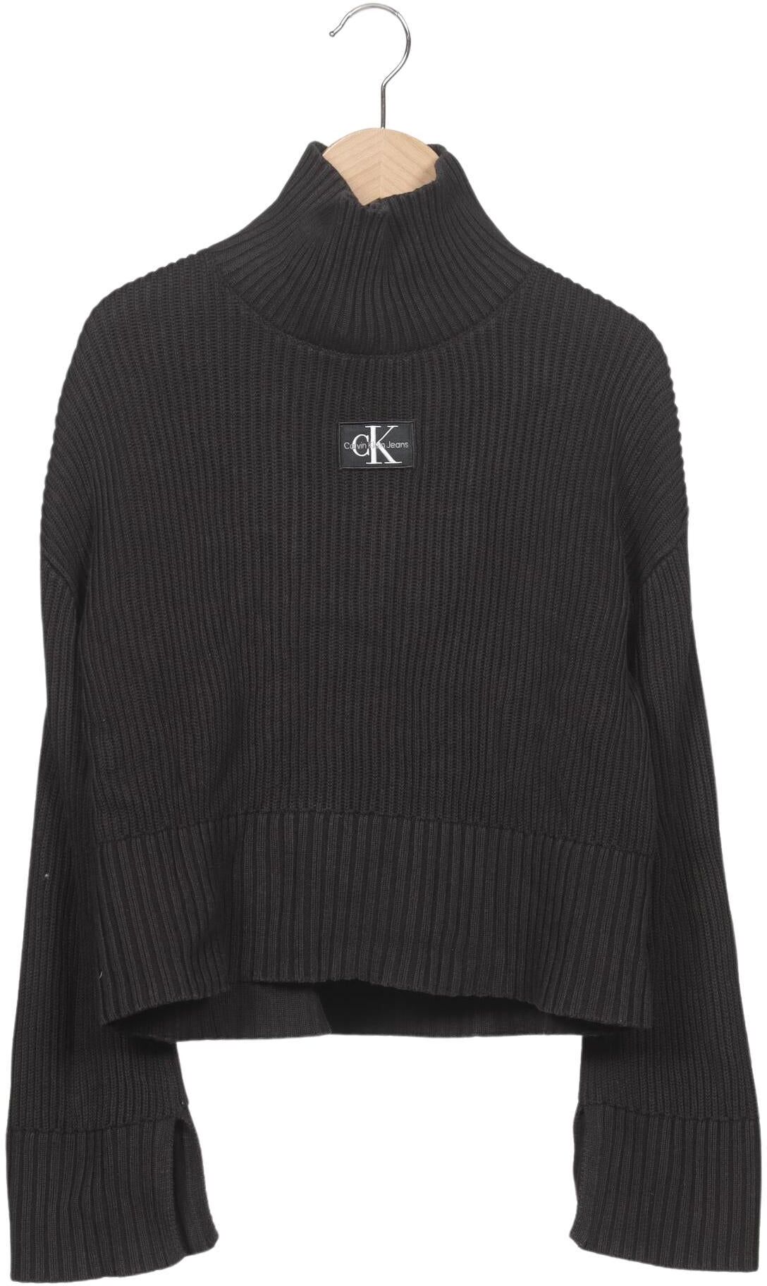 Calvin Klein Jeans Damen Pullover, Grau, Gr. S, Baumwolle - Second Hand