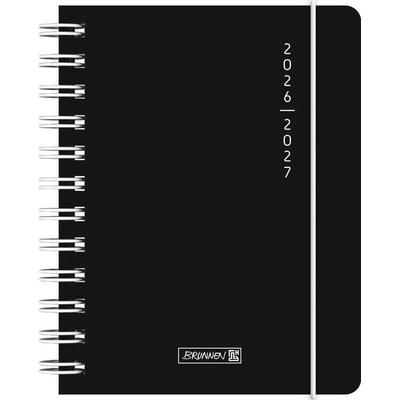 Schülerkalender 2026/2027 'Plain Black' | A6, Kunststoff