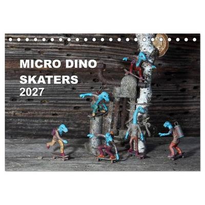 Micro Dino Skaters 2027 (Tischkalender 2027 DIN A5 quer), CALVENDO Monatskalender