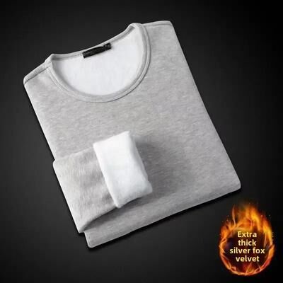 Uplifted Finds Winter Fleece Lined Long Sleeve T Shirt For Men And Women 3xl gray