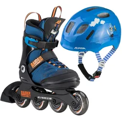 K2 RAIDER PRO Kinder Inline Skate inkl. ALPINA XIMO 2 ahoi gloss - 35-40 | 47-51
