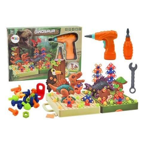 Lean Toys Bauklötze zum Zusammenbau mit einem Dino-Bohrer (43300597)