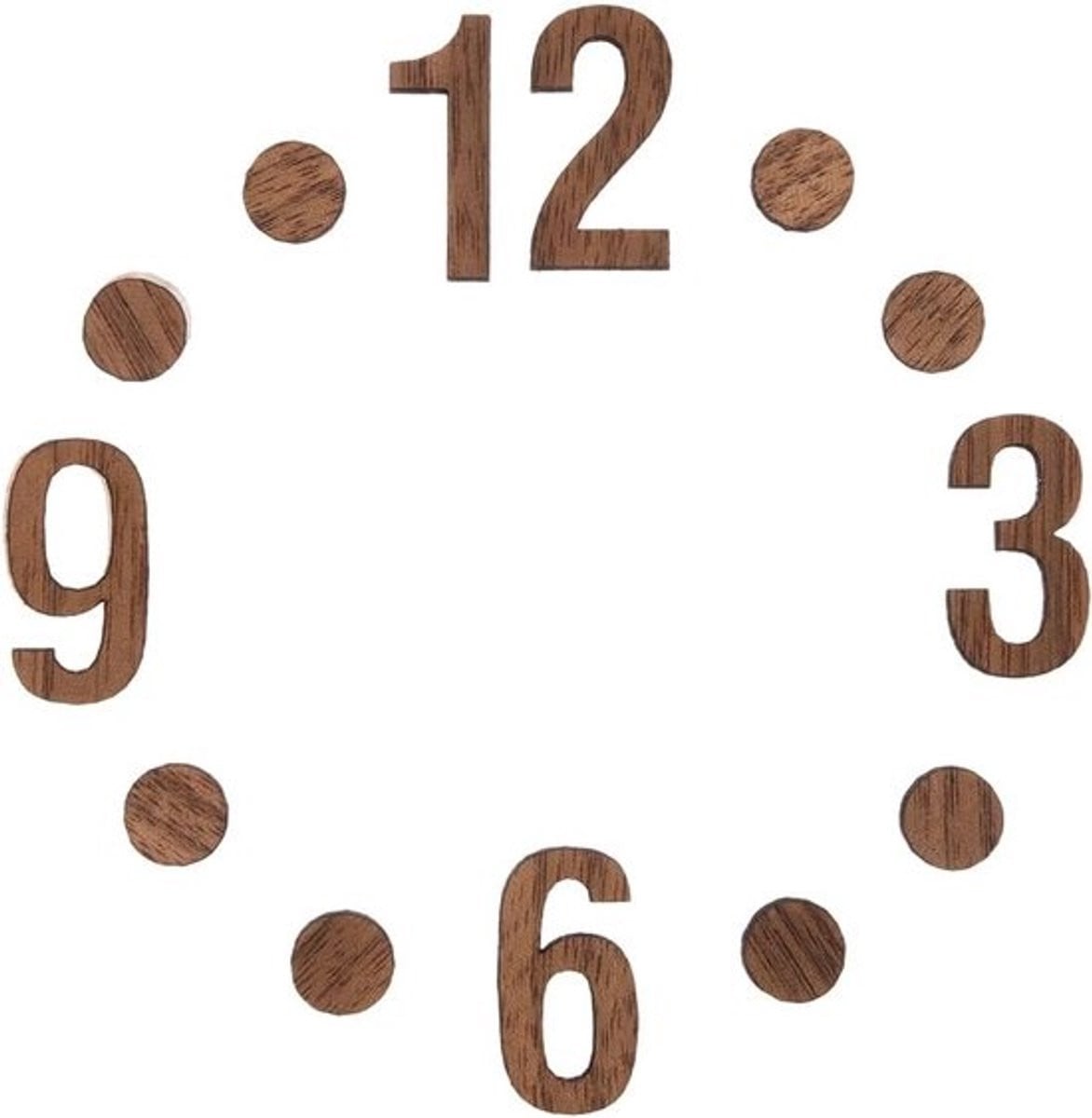 Houten Cijfer Set voor Wandklok - Vervang Romeinse of Digitale Nummers - DIY Klok Accessoire