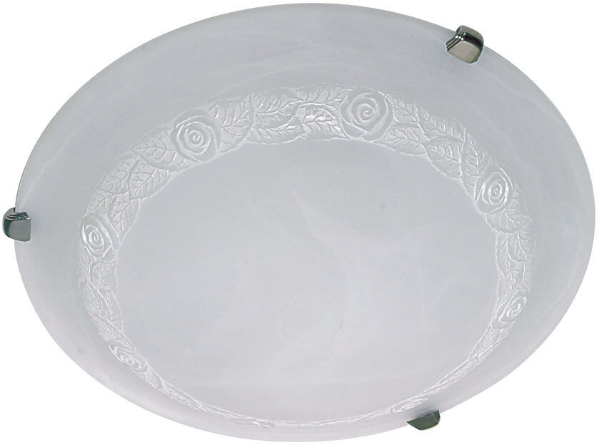 Marlow Home Co. Creasy Glass Flush Mount Chrome 10cm H X 30cm W X 30cm D