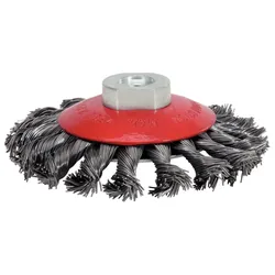 KS Tools Rostfreie Kegelform-Stahldrahtrundbürste, 0,5mm - 340.0050