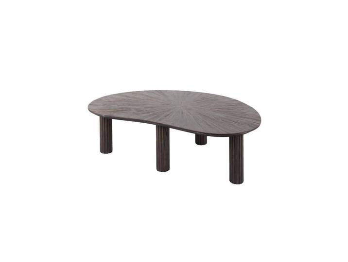 Kawola Couchtisch Inka Braun Teakholz, Echtholz,Teakholz, Organisch, 110x36x68 cm, Wohnzimmer, Wohnzimmertische, Couchtische