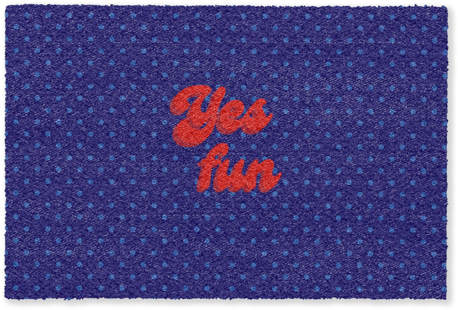 MuchoWow Deurmat Yes Fun met Stippen - Rood/Blauw - 90 x 60 cm