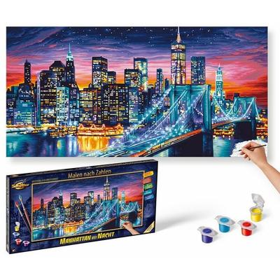 Malen nach Zahlen - Manhattan bei Nacht