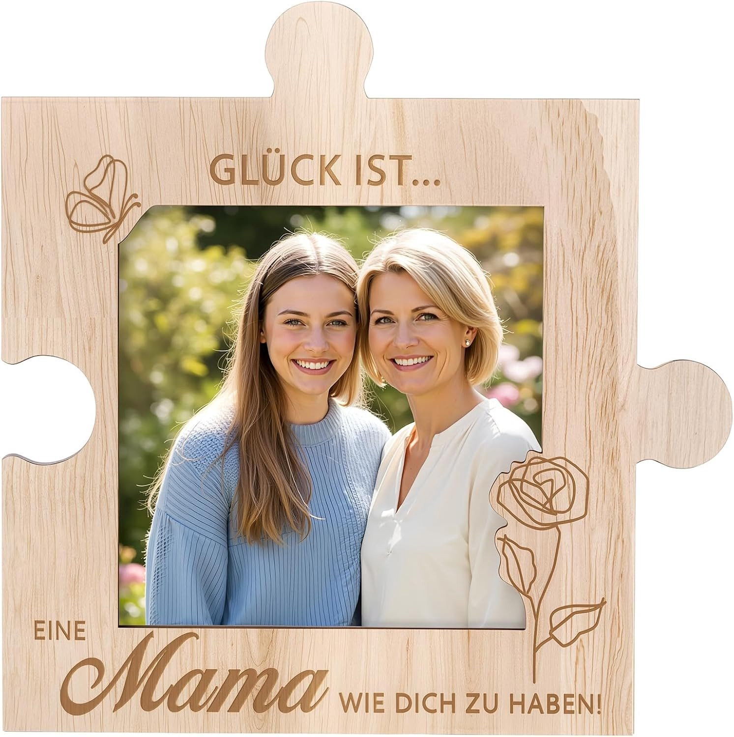 Houten fotolijst met magnetische achterkant voor moeder
