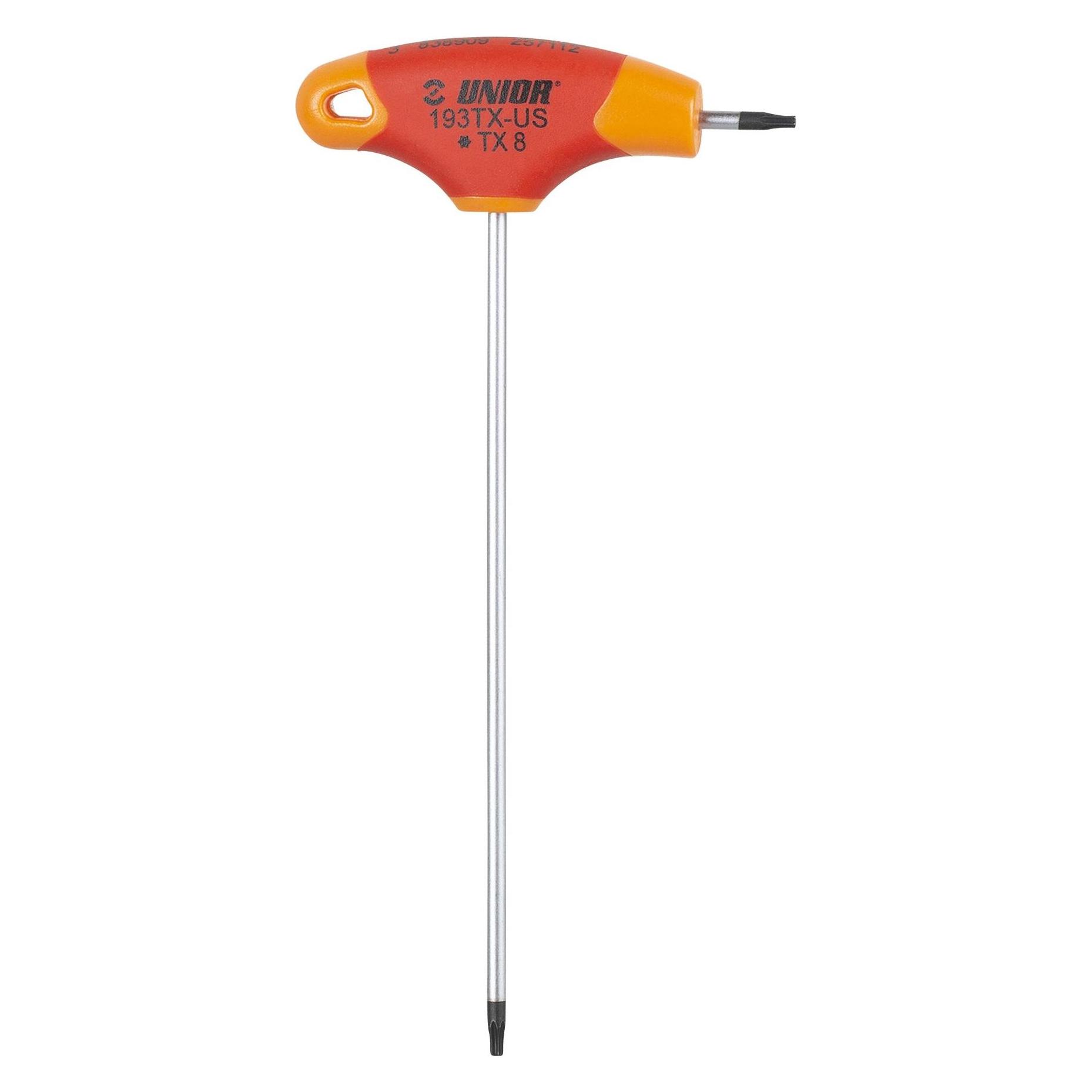 Unior 193TX-US T-Griff Stiftschlüssel mit TX-Profil, T8, red (625711)