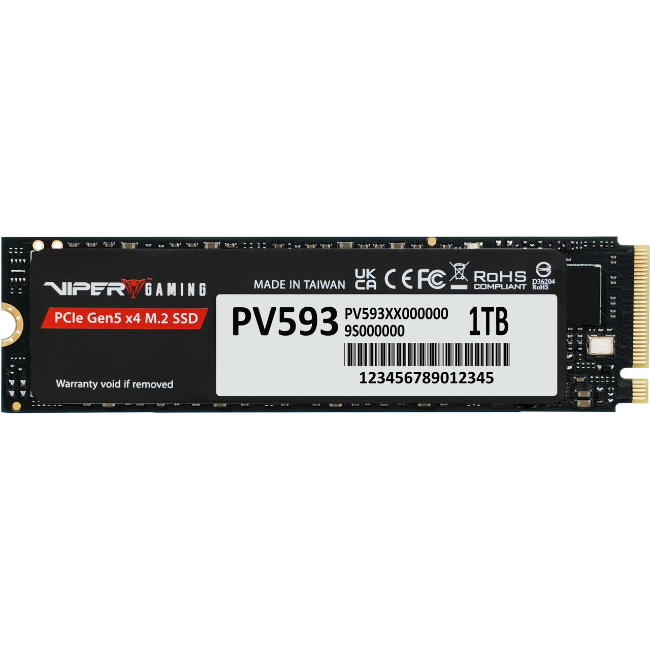 1TB Patriot Viper PV593 Gen5 M.2 2280 PCIe 5.0 x4 3D-NAND TLC (PV593P1TBM28H)