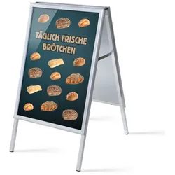 SHOWDOWN Displays Showdown Kundenstopper - DIN A1 - Komplett-Set - Brot Deutsch - Schwarz
