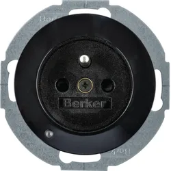 Berker 6765102045 Steckdose m SK-Stift LED e BS R.1/R.3 sw