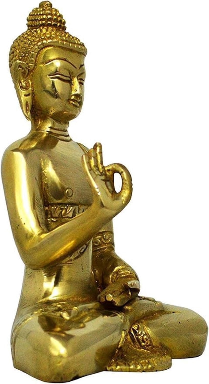 Zap Impex Handgemaakt Messing Buddha Meditatie Beeldje voor op tafel