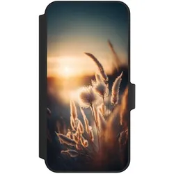 Nivocase Klapphülle für Samsung Galaxy A15 5G Handyhülle aus Kunst Leder NIVOflip schwarz Natur Sonne (Samsung Galaxy A15 5G), Smartphone Hülle, Schwarz