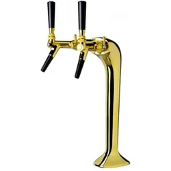 Ich-zapfe Schanksäule, Bierzapfsäule, Gold, 2-leitig, elegant, Getränkespender Zubehör, Gold