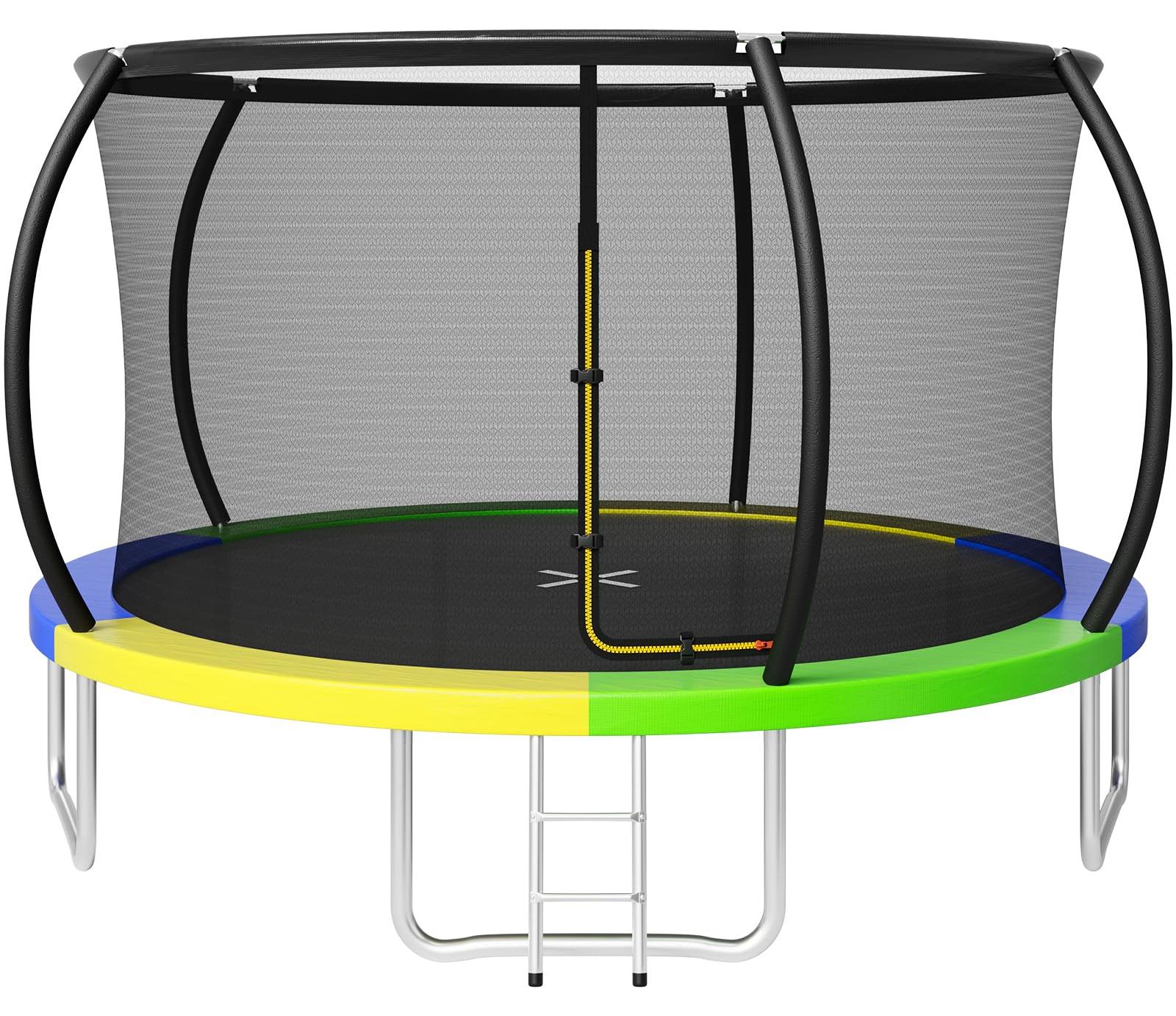JUMMICO Trampolin Outdoor Ø 183/220/290/360 cm Komplettset mit Sicherheitsnetz,