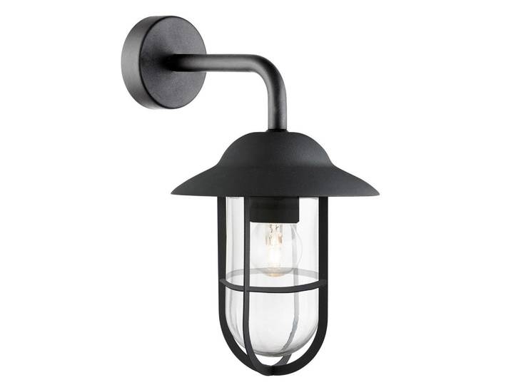 Aussenwandleuchte Toronto, Schwarz, Metall, Kunststoff, 24x31x17 cm, Europäischer Sicherheitsstandard, Lampen & Leuchten, Außenbeleuchtung, Außenleuchten