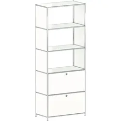 viasit Aktenregal »System 4« schmal weiß, 77.9x193.1x40.4 cm