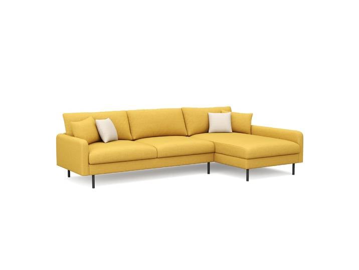 Ecksofa LEAH rechts gelb