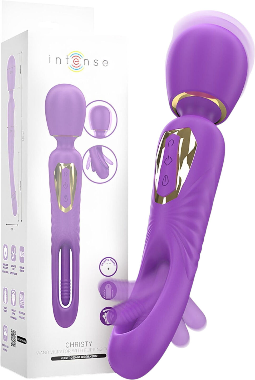 Intense Christy - Lively Tongue Massaging Vibrator (Purple)