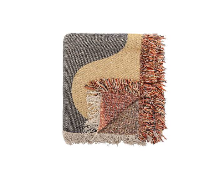 Tagesdecke Nava – Streifenmuster aus recycelter Baumwolle - Bunt - Luxusbetten24
