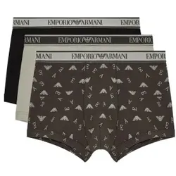 Armani Logo Boxer Briefs With Core Logo Waistband 3P Mixed Baumwolle Medium Herren