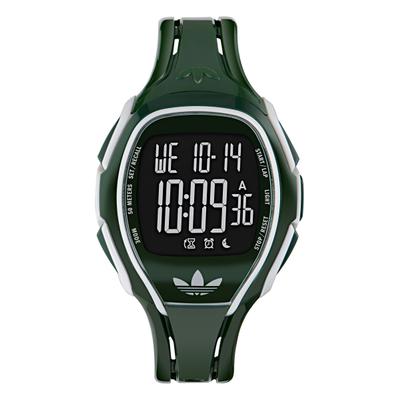 Digitaluhr ADIDAS ORIGINALS "Athletics One", grün, Armbanduhren, Herren, Digitaluhr, Quarzuhr, Armbanduhr, Herrenuhr, digital, Monat, Tag, Wochentag, Timer