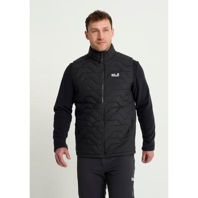 Funktionsweste JACK WOLFSKIN "FLEXTREK INS VEST M", Herren, Gr. S, schwarz, Obermaterial: 100% Polyester. Futter: 100% Polyester. Wattierung: 100% Polyester, Westen Funktionsweste, für Wandern, sportlicher Stil, aus Polyester, leicht