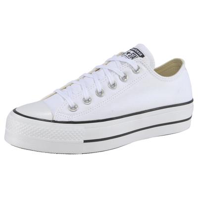 Sneaker CONVERSE "CHUCK TAYLOR ALL STAR PLATFORM CANVAS", Damen, Gr. 39,5, weiß, Textil, Schuhe Sneaker