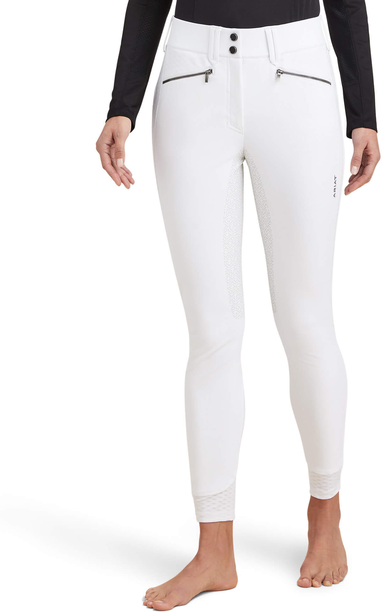 Women's Tri Factor X Bellatrix Full Seat Breech in White, Size: 28 Regular by Ariat