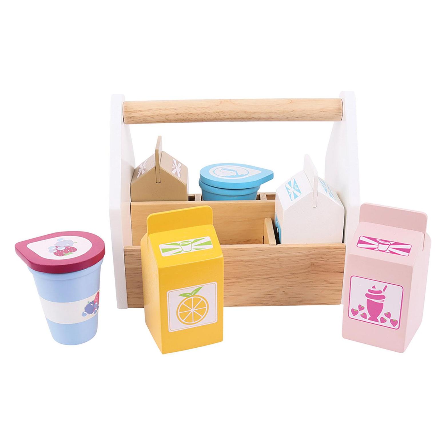 Bigjigs Holzkiste mit Milchprodukten (BJ456)