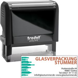 Trodat Stempel Printy, 4915 Multi Color, Textstempel, inklusive Textplatte, bis zu 7 Zeilen