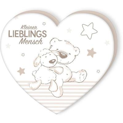 Herding 5440201093 - babybest® Herzkissen Kleiner Lieblingsmensch, 100% Polyester, 33x29 cm