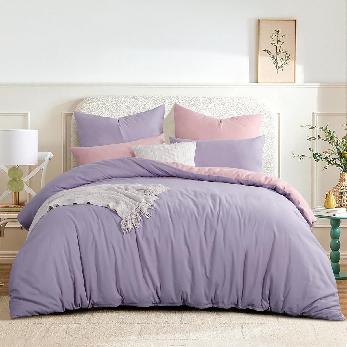 Dekbedovertrek Set Lavendel Roze 200x200 cm