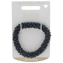 Solida Haargummi schwarz mit Strass