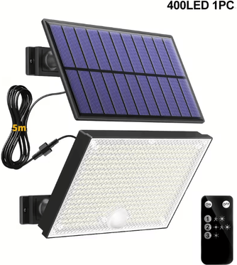 Uplift Curations Solar Outdoor Motion Sensor Security Lights With Waterproof Flood Design 400led 1pc