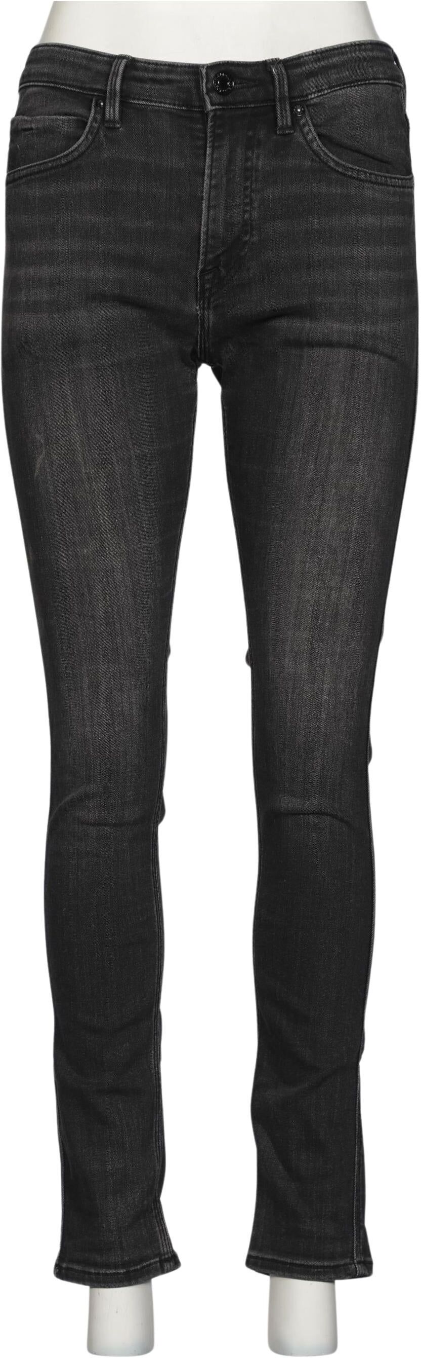 H&M Damen Jeans, Schwarz, Gr. W30, Baumwolle / Elasthan / Synthetik - Second Hand
