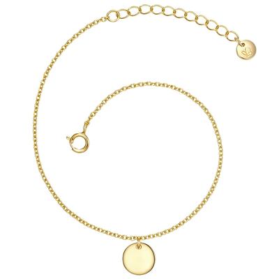Gliederarmband GLANZSTÜCKE MÜNCHEN "GSM1897", gold (gelbgold), Armbänder, Damen, Silber 925 (Sterlingsilber), Gliederarmband, aus Sterling Silber