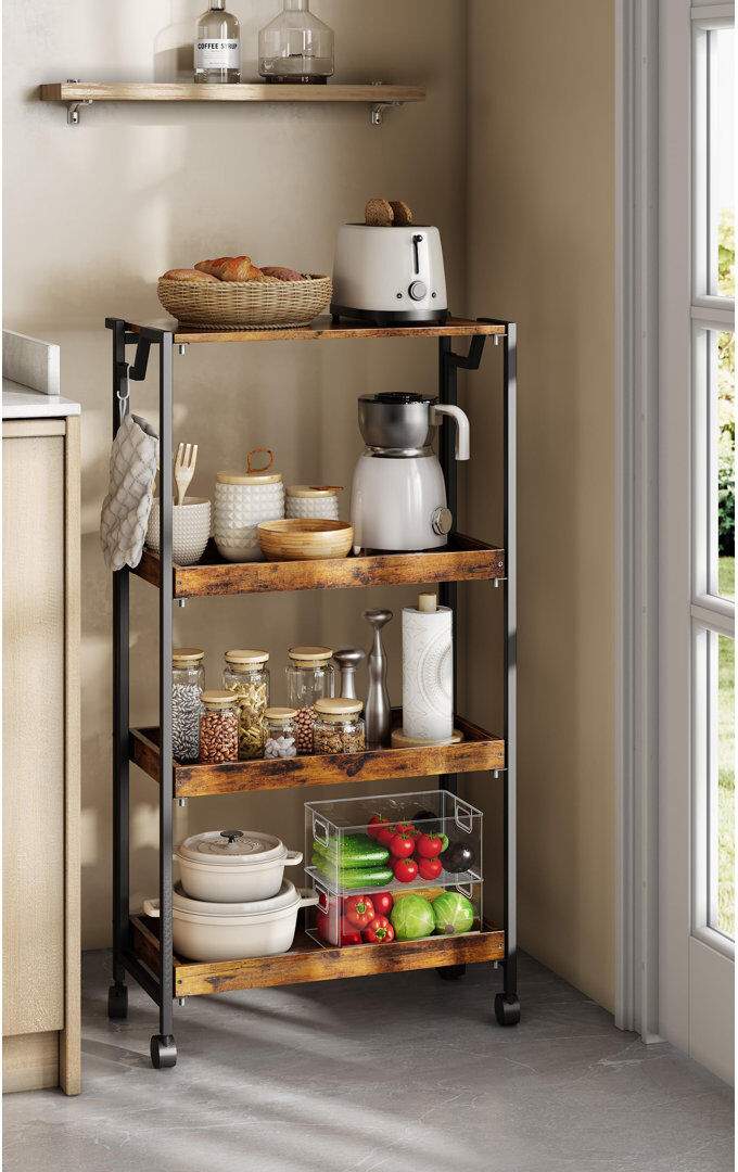 17 Stories 52 cm W Shelving Unit Natural 100cm H X 52cm W X 30.5cm D