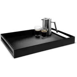 Leopold Vienna, Tablett, Serving tray, black