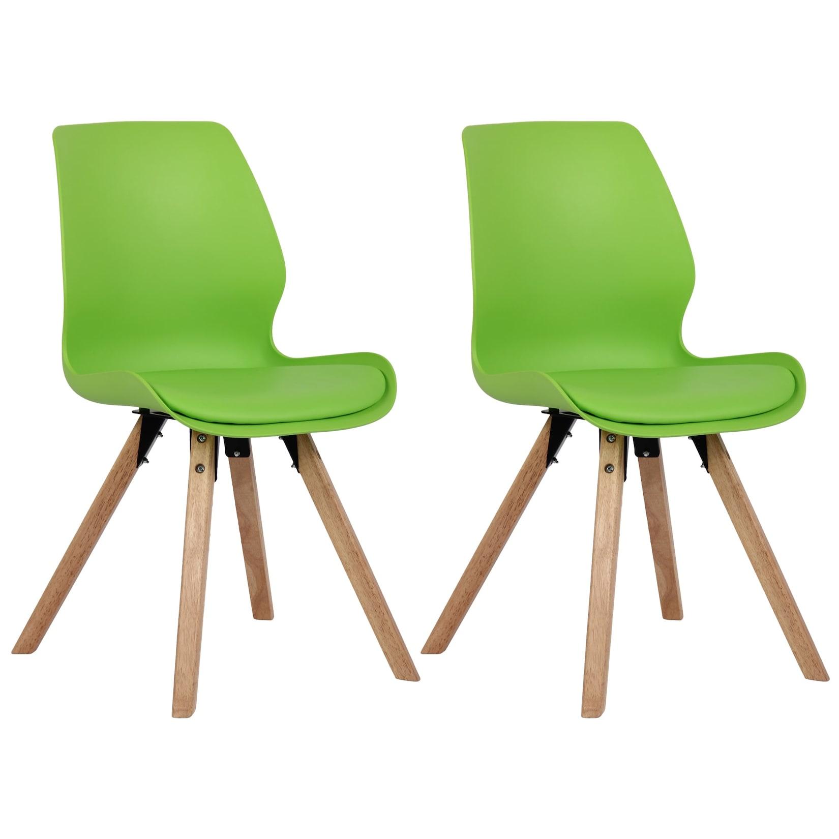 CLP 2er Set Stuhl Luna Kunststoff - Farbe: grün, Material: Kunststoff