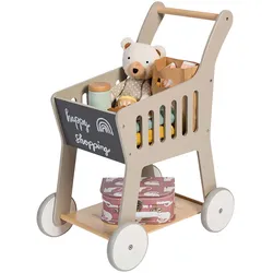 MUSTERKIND Einkaufswagen Rubus aus Holz, grau