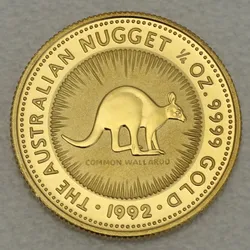 Goldmünze 1/4oz "Känguru" 1992 Australian Nugget (Australien)